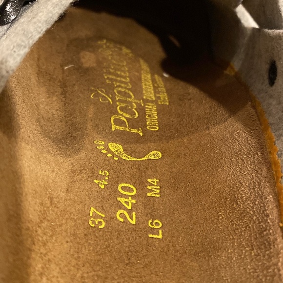 Women’s light tan/silver Papillio  Birkenstocks size 37 NWOT - Picture 8 of 8